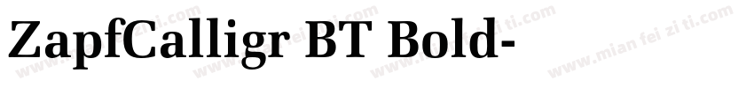 ZapfCalligr BT Bold字体转换